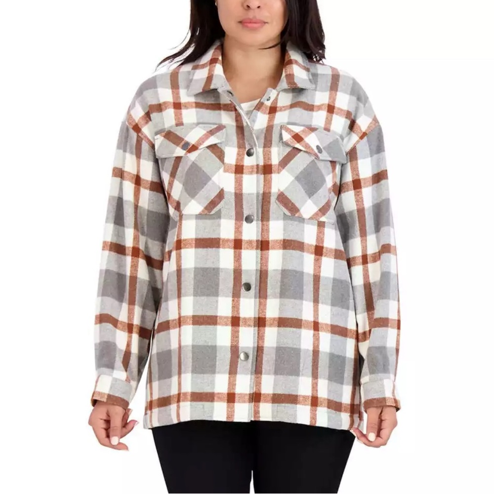 HFX Women’s Oversized Button Up Shacket XS